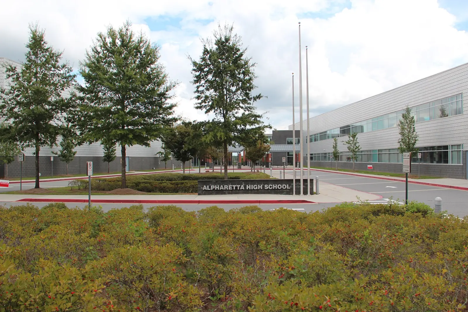 Alpharetta High School on Webb Bridge Road, photographed in 2015