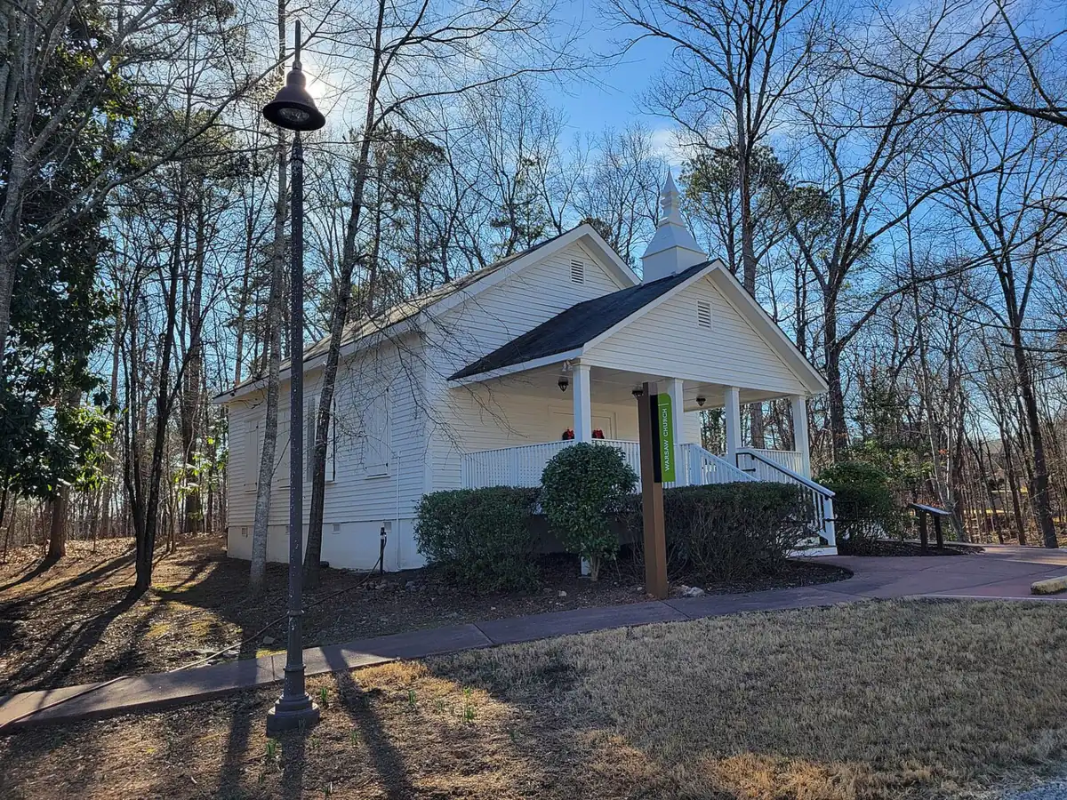 The Warsaw Church at Autrey Mill in Johns Creek, about a mile south of the school, photographed in 2026