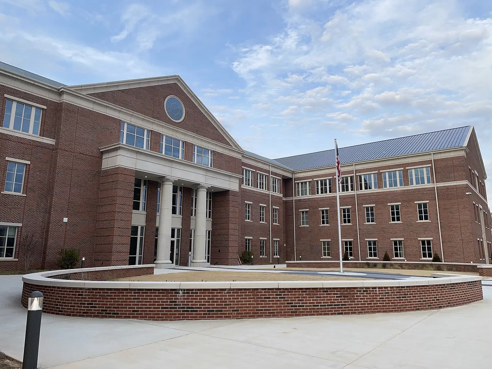 The front of FCS Innovation Academy on Milton Avenue in downtown Alpharetta, photographed in 2022