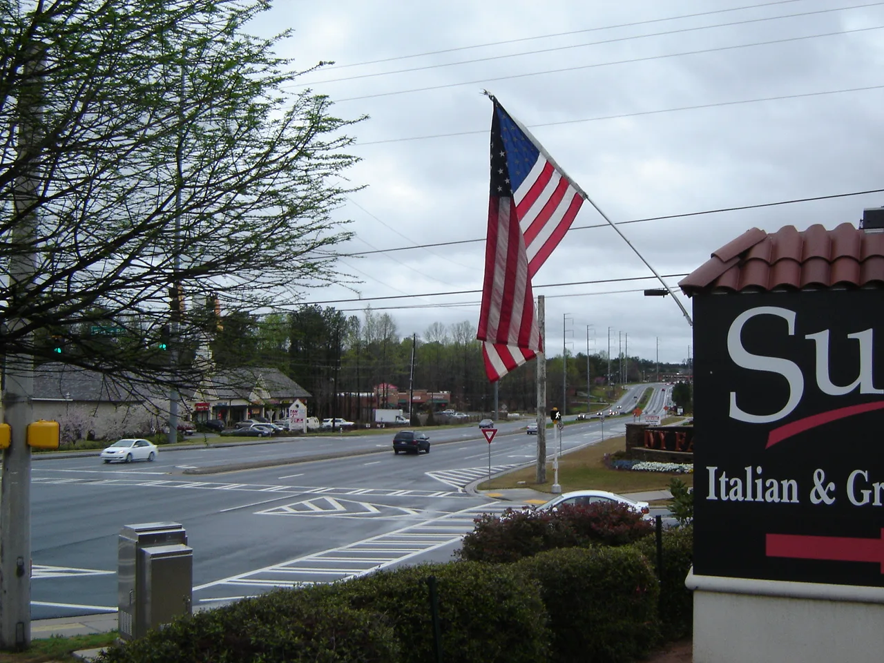 Medlock Bridge Road, under half a mile northeast of the school, photographed in 2009