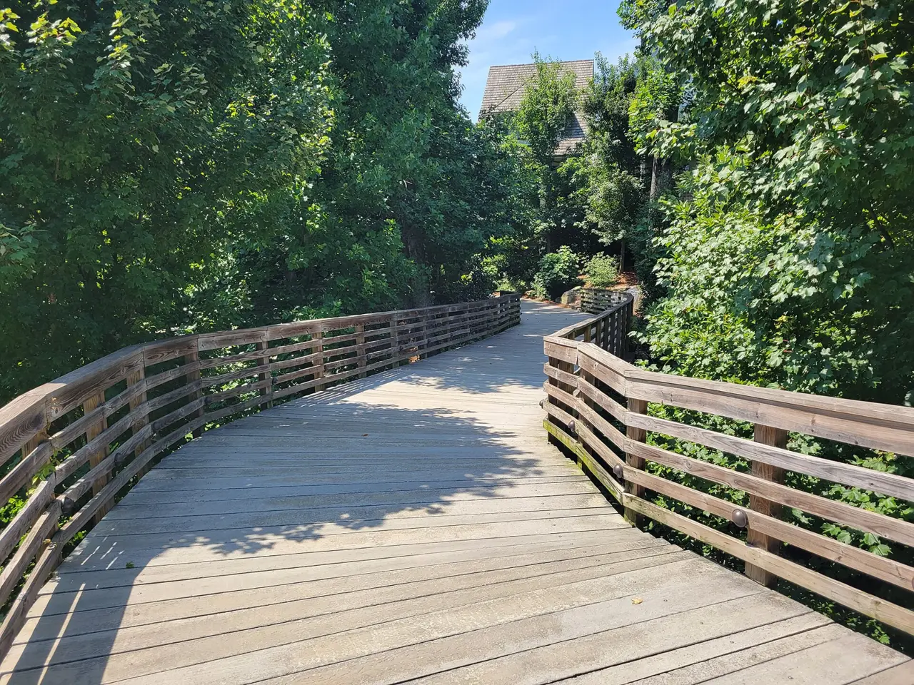 A boardwalk on the Alpha Loop in Alpharetta